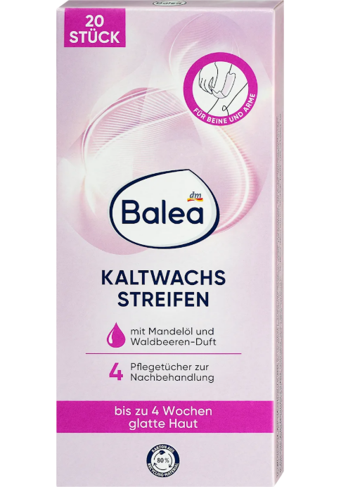 Balea depilatory wax strips for legs and arms, 20 pcs.