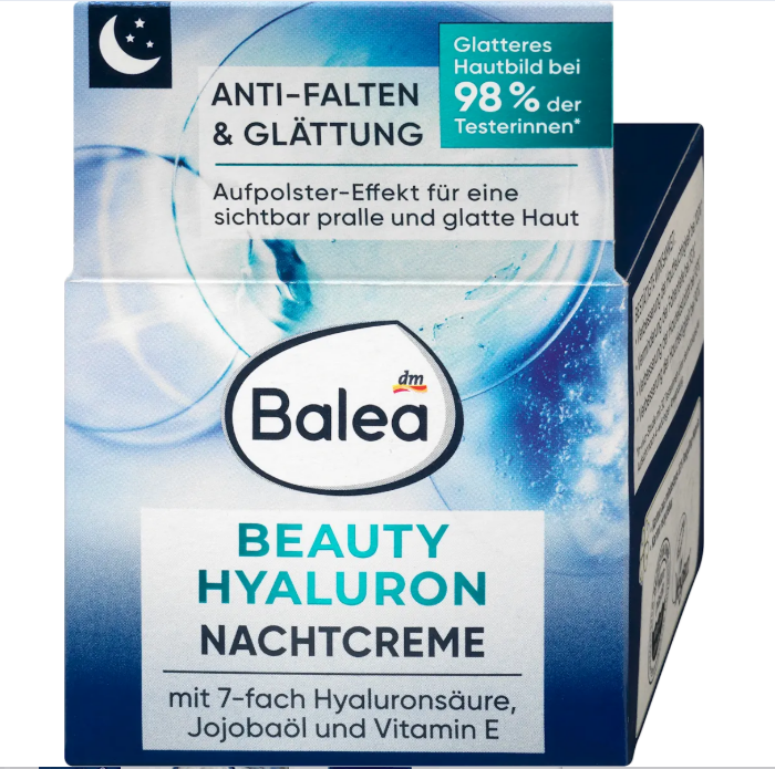 Balea Beauty Hyaluron night cream with hyaluronic acid, 50 ml