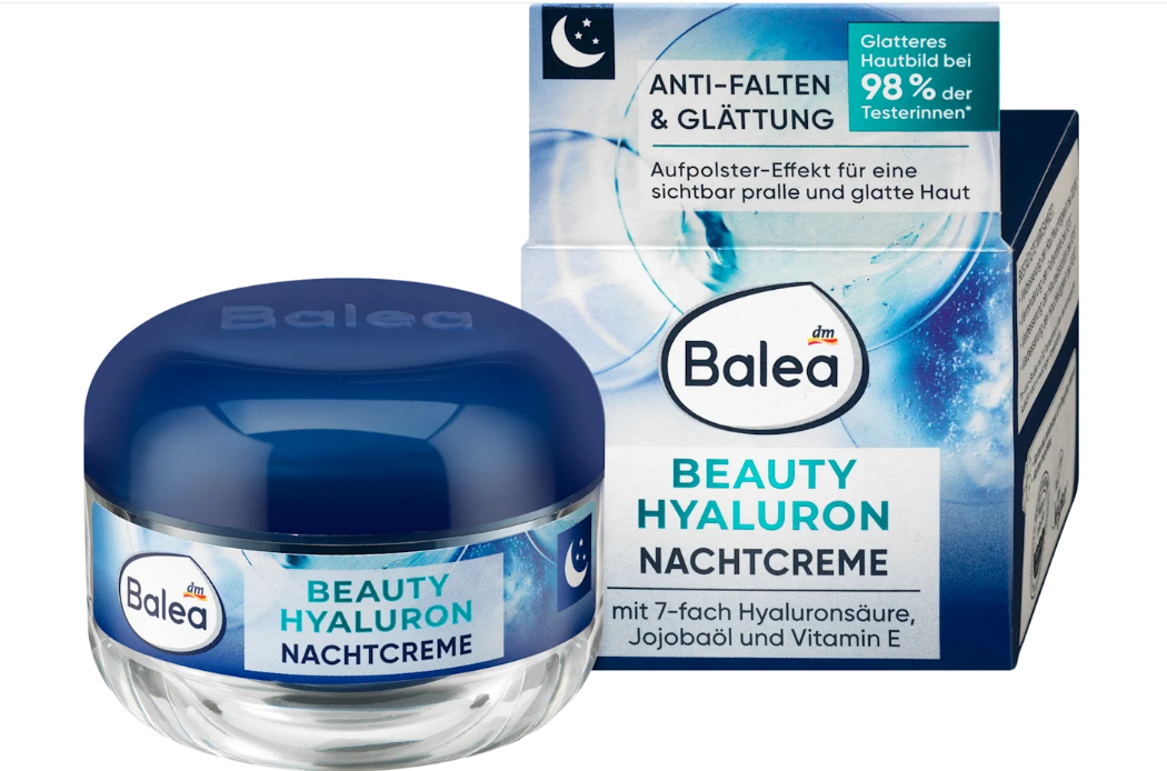 Balea Beauty Hyaluron night cream with hyaluronic acid, 50 ml