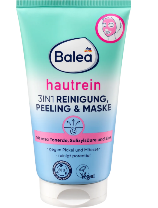 Balea hautrein skin peeling & mask 3-in-1, 150 ml