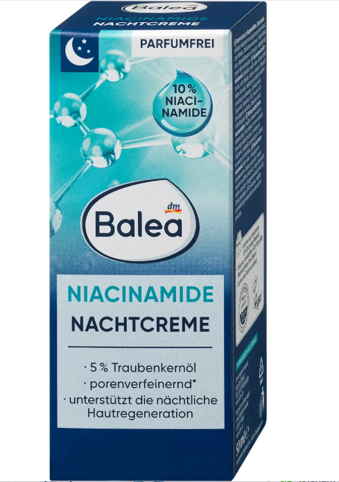 Balea night cream with niacinamide, 50 ml