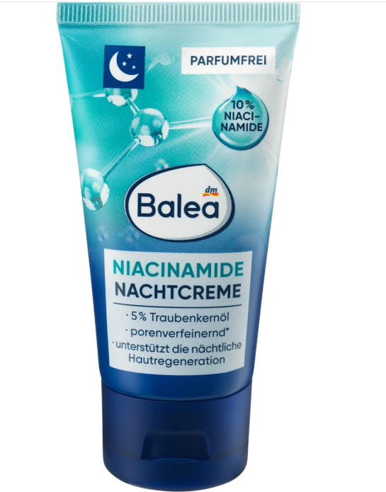 Balea night cream with niacinamide, 50 ml