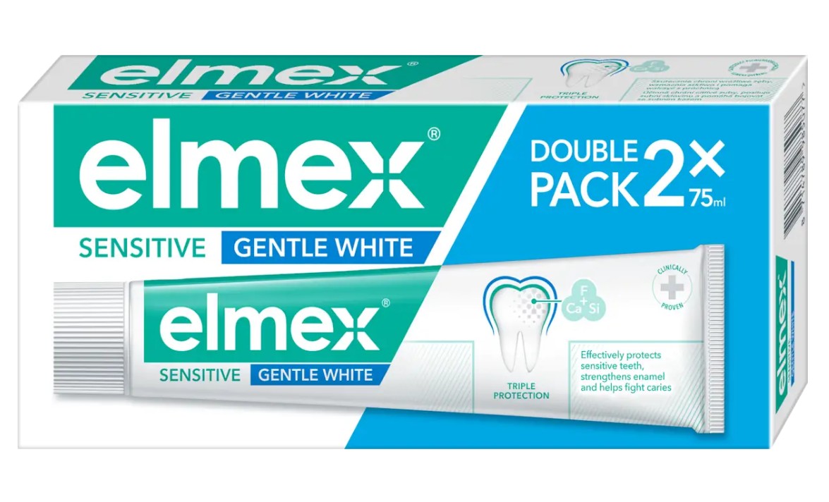 Elmex Sensitive Gentle White duopack toothpaste, 150 ml