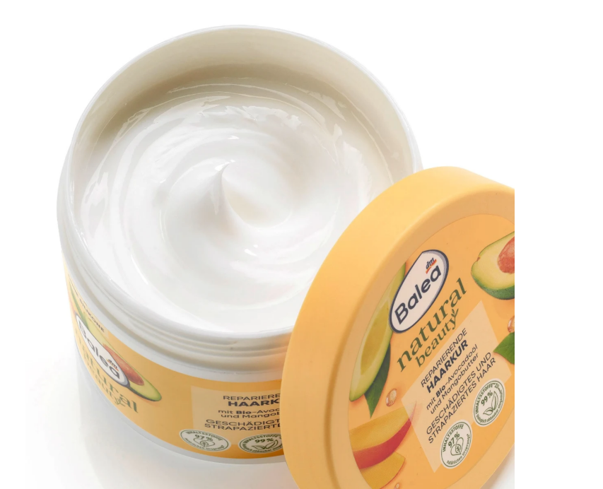 Balea natural beauty hair treatment organic avocado oil & mango butter, 300 ml