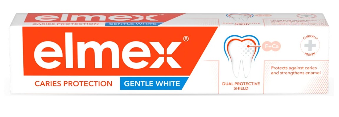 Elmex Caries Protection Whitening Toothpaste with Fluoride, 75 ml