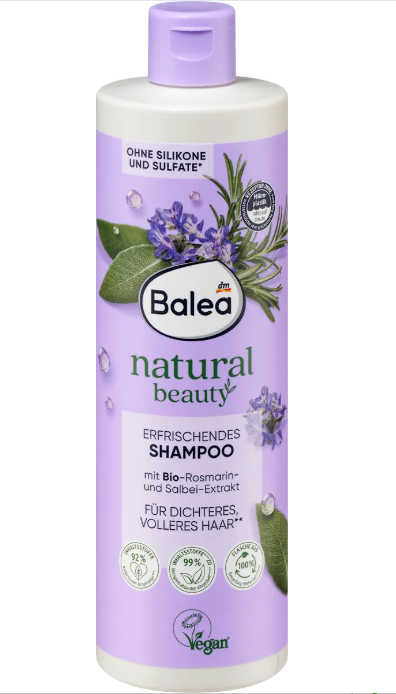 Balea natural beauty hair shampoo Rosemary & Sage, 400 ml