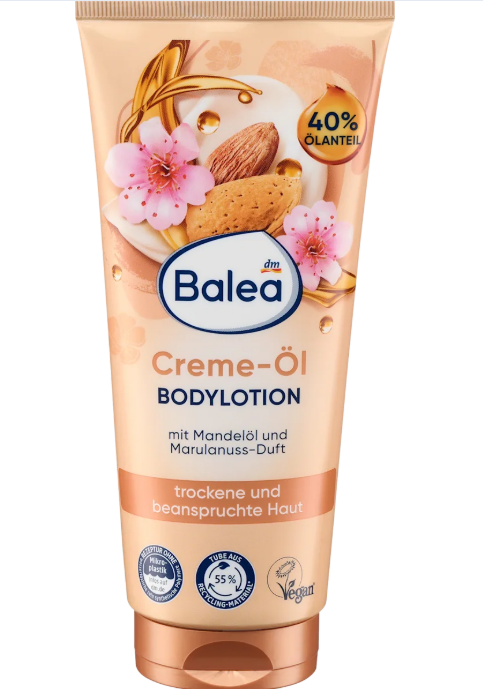 Balea Body oil milk with almond oil and marula nut scent, 200 ml