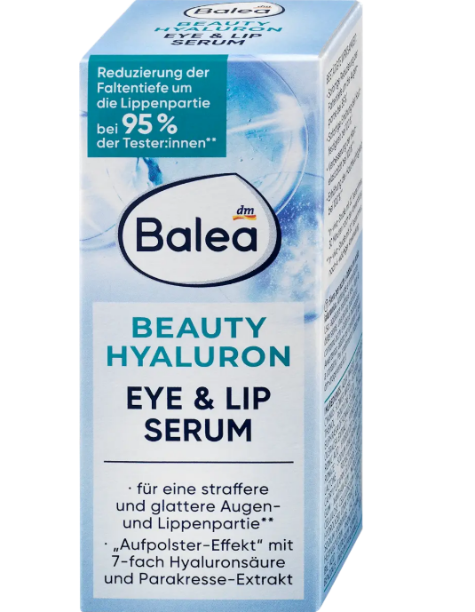 Balea Beauty Hyaluron skin serum eyes & lips, 15 ml