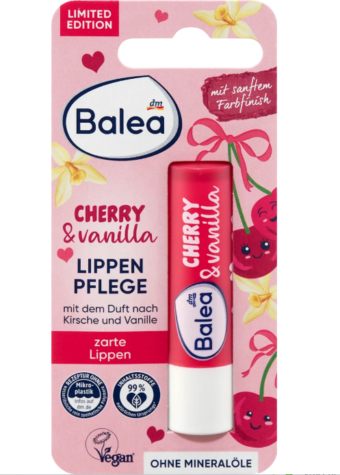 Balea Cherry Vanilla lip balm, 4.8 g