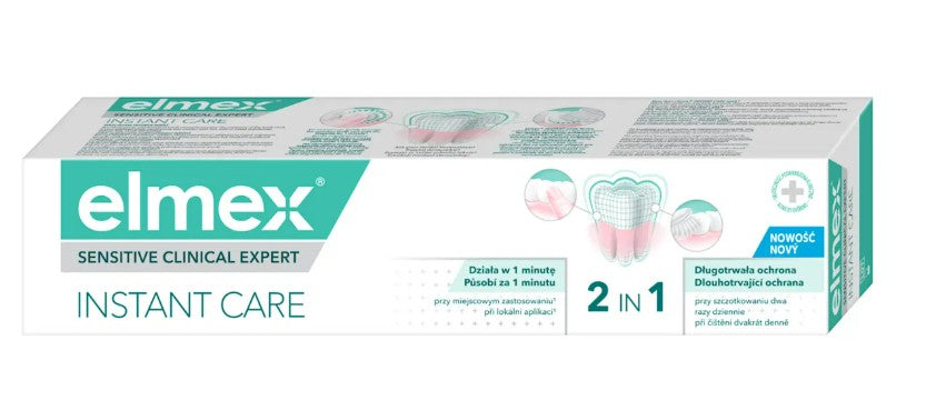 Elmex Sensitive Clinical Expert Instant Care 2-in-1 toothpaste, 75 ml