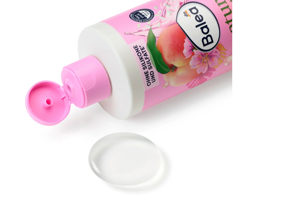 Balea natural beauty hair shampoo Peach & rice water, 400 ml