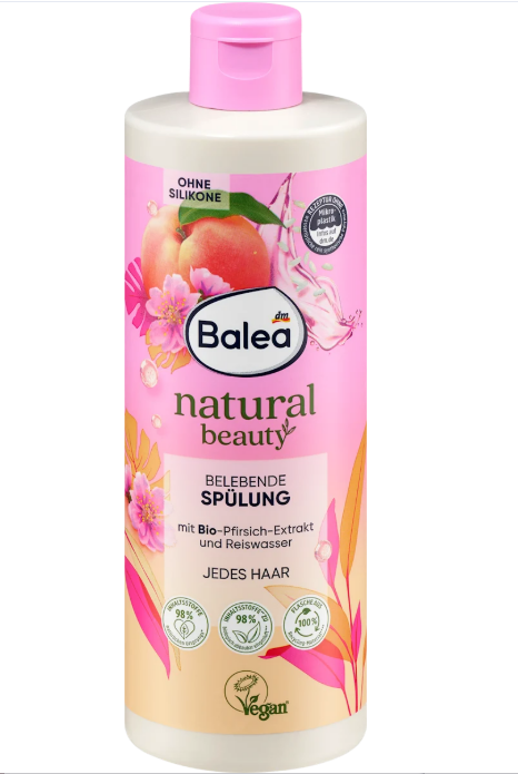 Balea natural beauty hair conditioner Peach extract & Rice water, 350 ml