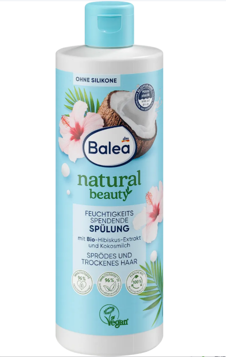 Balea natural beauty hair conditioner coconut milk & hibiscus, 350 ml