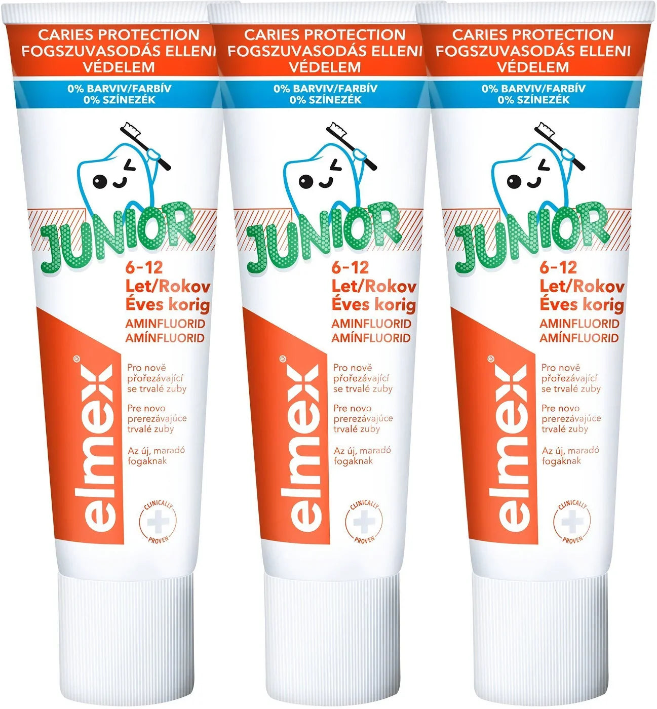 ELMEX Toothpaste Junior 3× 75ml