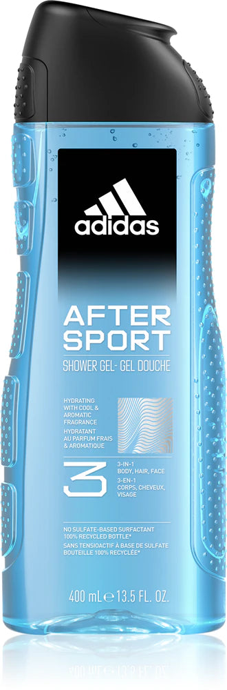 Adidas After Sport shower gel for men 400 ml