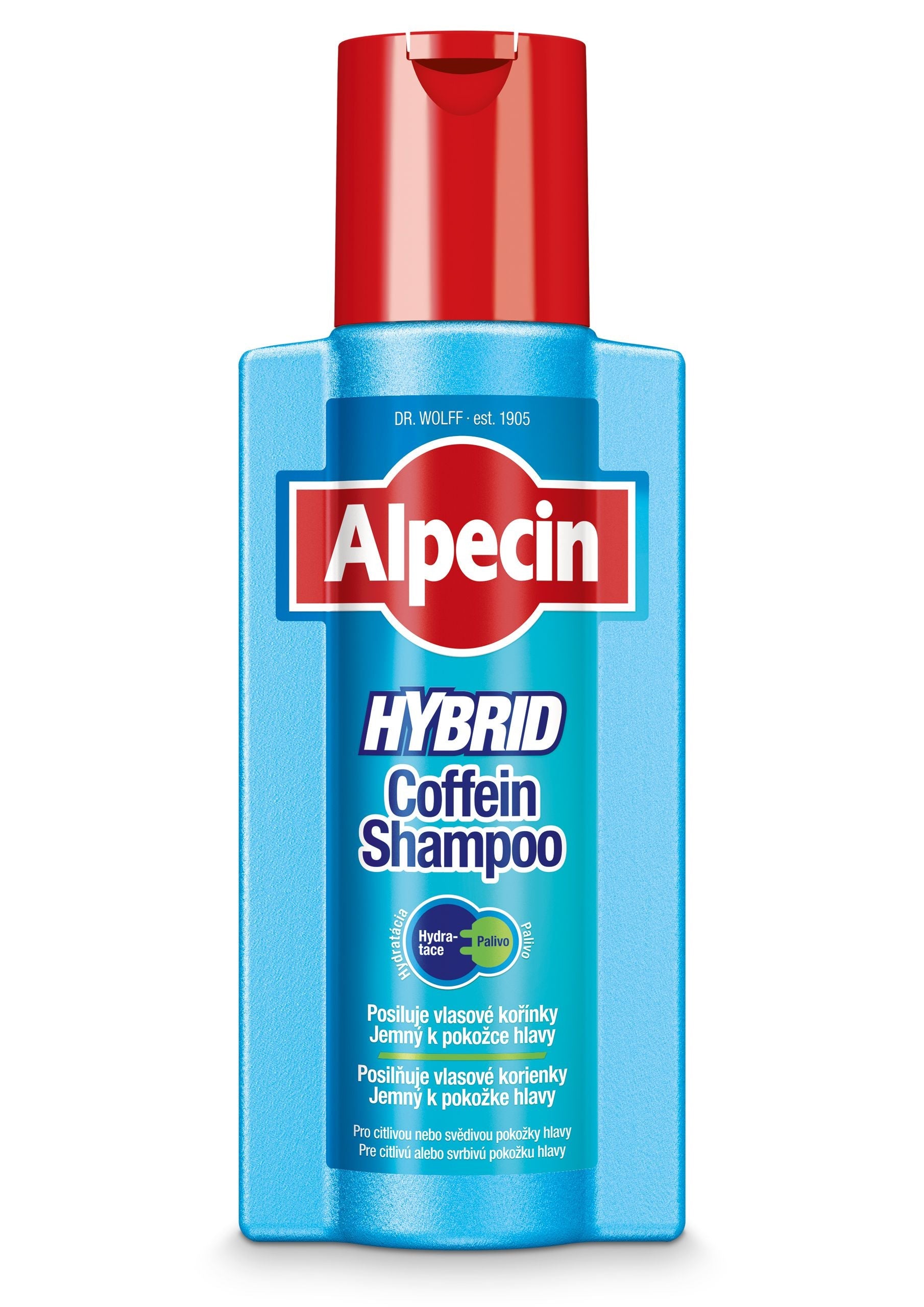 Alpecin Hybrid Caffeine Shampoo 250 ml for sensitive and itchy skin and dry dandruff