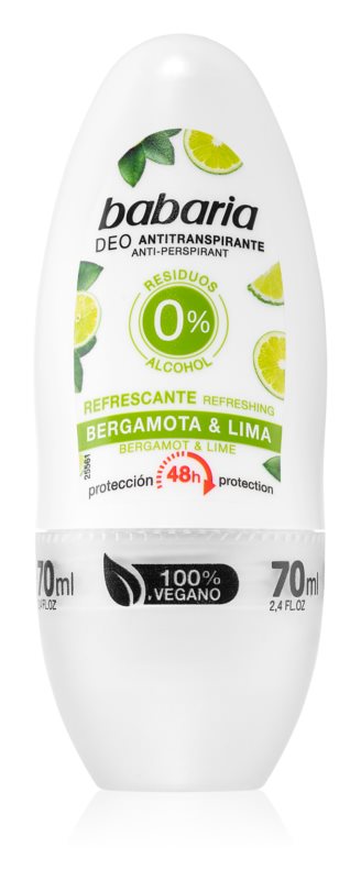 Babaria Bergamot & Lime antiperspirant roll-on with 48-hour effect 70 ml