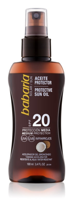 Babaria Sun Protective SPF 20 sunscreen spray oil 100 ml