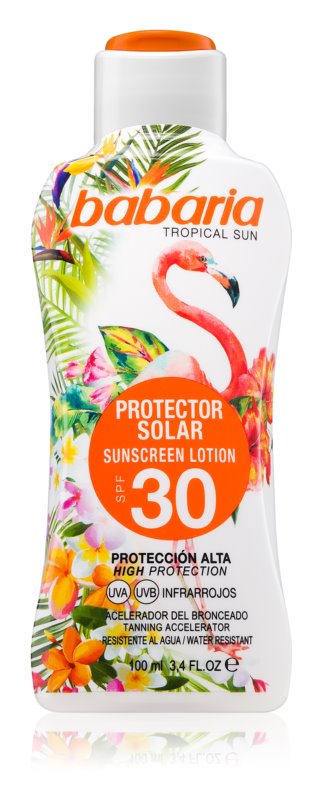 Babaria Tropical Sun protective sunscreen SPF 30, 100 ml