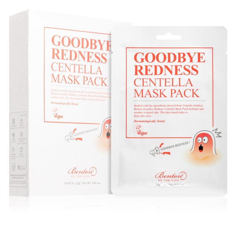 Benton Goodbye Redness Centella soothing canvas mask 10 pcs