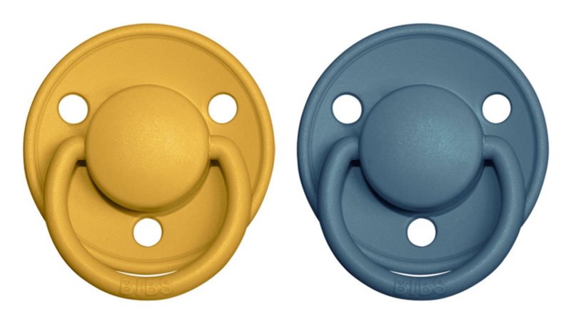 BIBS Pacifiers De Lux Natural Rubber Size 2: 6+ months; 2pcs