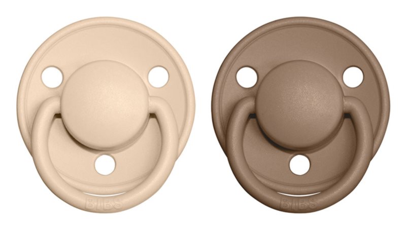 BIBS Pacifiers De Lux Natural Rubber Size 2: 6+ months; 2pcs