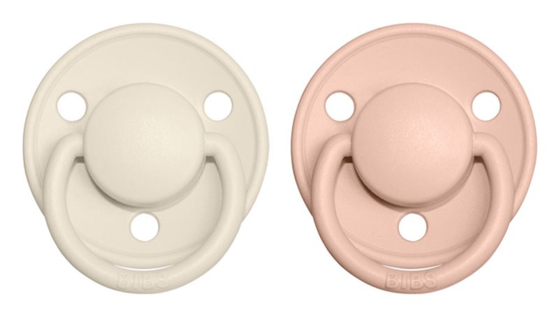 BIBS Pacifiers De Lux Natural Rubber Size 2: 6+ months; 2pcs