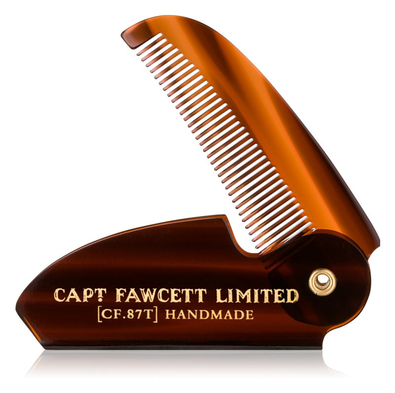 Captain Fawcett Handmade folding mustache comb