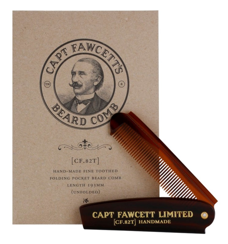 Captain Fawcett Beard folding comb (CF.82T) 19.3 cm