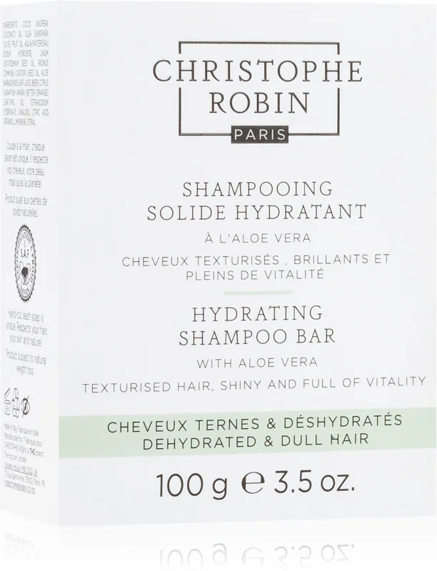 Christophe Robin Hydrating Shampoo Bar with Aloe Vera 100 g