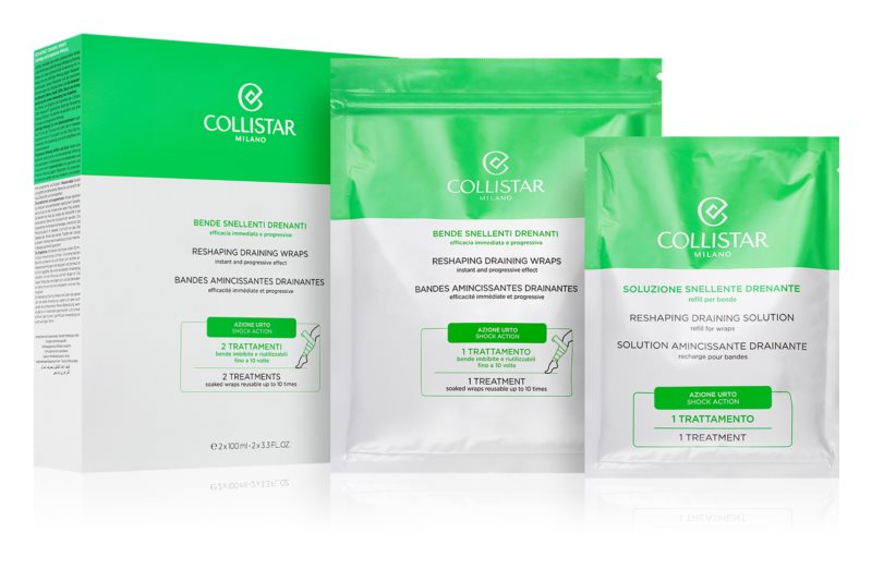 Collistar Reshaping Draining Wraps thermoactive bandages against cellulite 2 x 100 ml