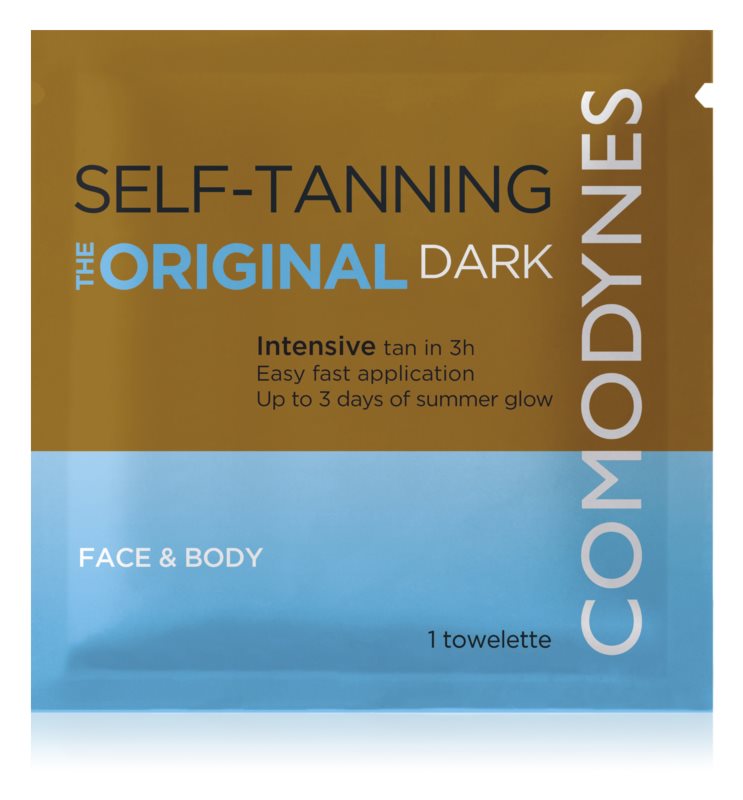 Comodynes Self-Tanning Towelette wipe for face and body Dark Shade 8 pcs