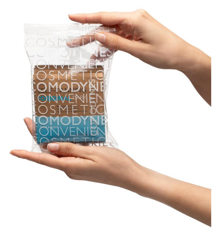 Comodynes Self-Tanning Towelette wipe for face and body Dark Shade 8 pcs