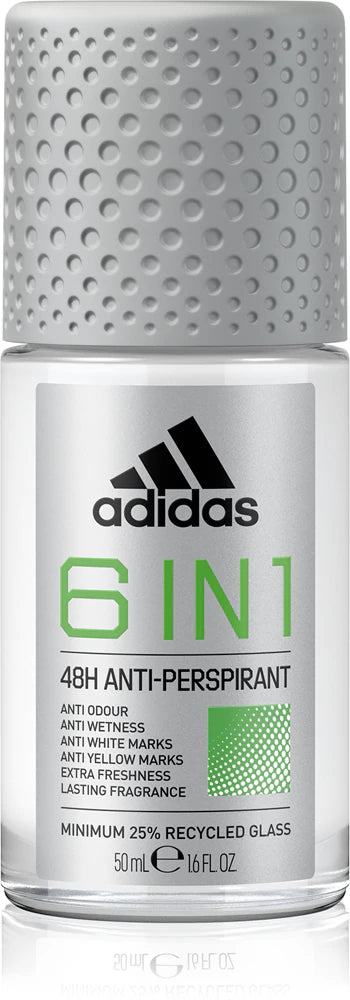 Adidas Cool & Dry 6-in-1 Antiperspirant Roll-On for Men 50 ml