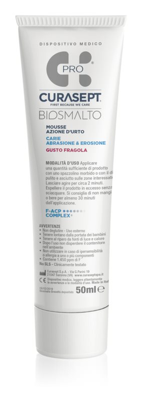 Curasept Bismalto Mousse foam to restore tooth enamel