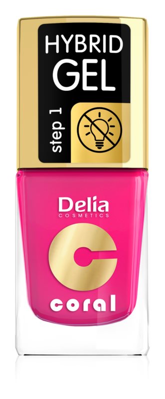 Delia Cosmetics Coral Nail Enamel Hybrid Gel 11 ml