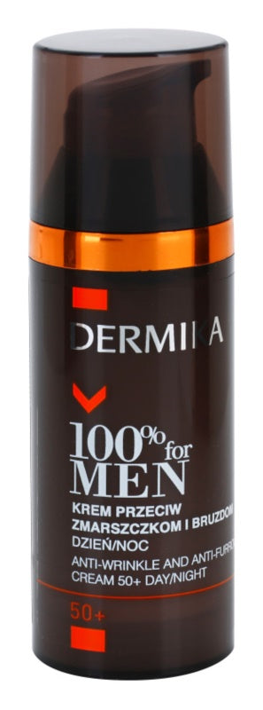 Dermika 100% for Men cream against deep wrinkles 50+; 50 ml