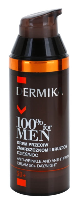 Dermika 100% for Men cream against deep wrinkles 50+; 50 ml