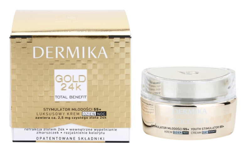 Dermika Gold 24k Total Benefit luxurious rejuvenating cream 55+; 50 ml