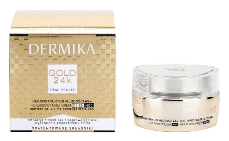 Dermika Gold 24k Total Benefit luxurious rejuvenating cream 65+; 50 ml
