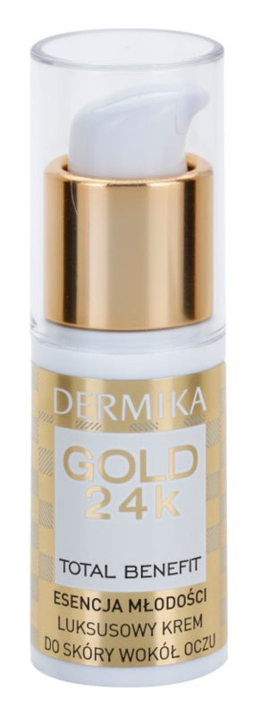 Dermika Gold 24k Total Benefit luxurious rejuvenating eye cream 15 ml