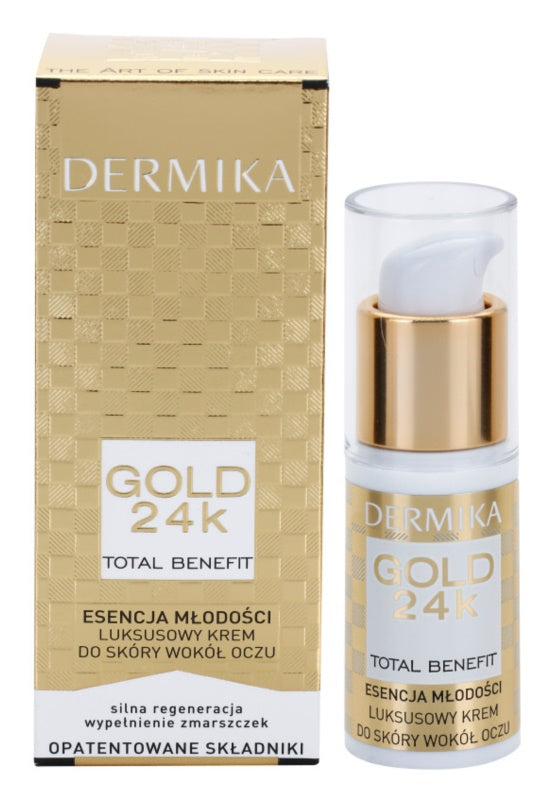 Dermika Gold 24k Total Benefit luxurious rejuvenating eye cream 15 ml
