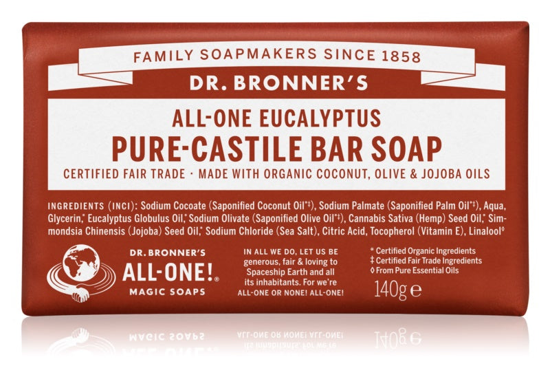 Dr. Bronner’s Eucalyptus Pure Castile Bar Soap 140 g