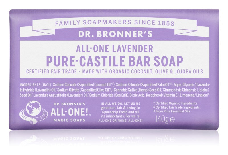 Dr. Bronner’s Lavender Pure Castile Bar Soap 140 g