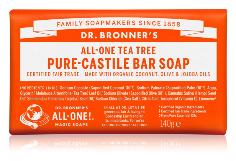Dr. Bronner’s Tea Tree Pure Castile Bar Soap 140 g