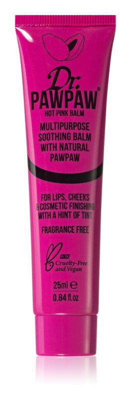 Dr. Pawpaw Hot Pink tinting balm for lips and cheeks