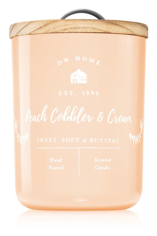 DW Home Farmhouse Peach Cobbler & Cream scented candle