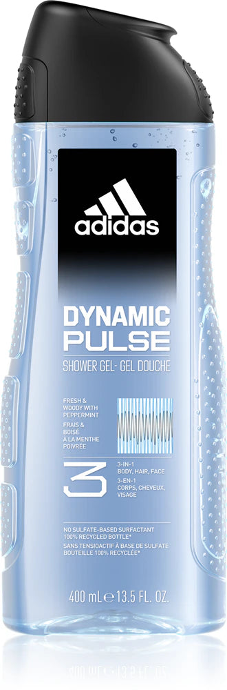 Adidas Dynamic Pulse 3-in-1 Face, Body & Hair Shower Gel 400 ml