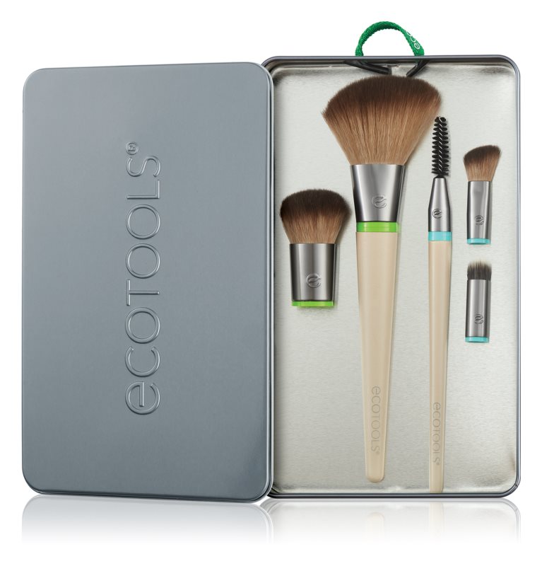 EcoTools Interchangeables™ Daily Essentials brush set with case