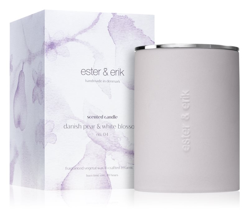 ester & erik scented candle danish pear & white blossom (no. 04) 350 g